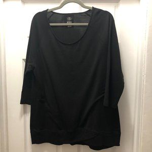 Scoop-neck lightweight sweatshirt